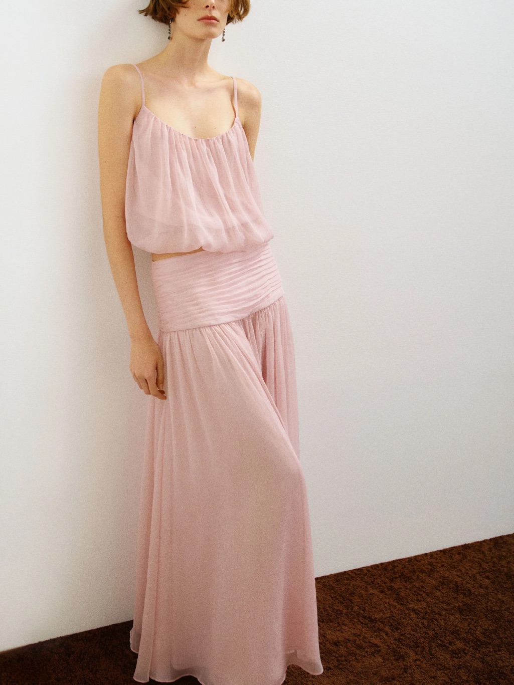 Reformation Blush Pink Spaghetti Strap Maxi Dress